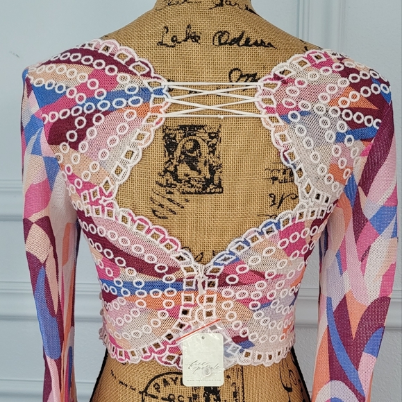 Free People Eyelet Crop Top - Picture 5 of 10